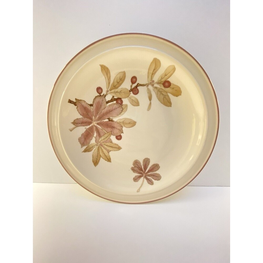 Set of 2 Wedgwood Chestnut Salad Plates 9" Wide Oven To Table ENGLAND Leaves